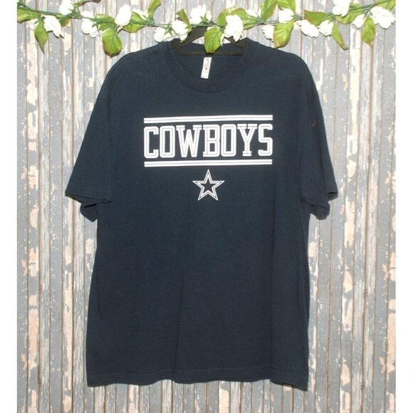 Alstyle Men's Blue T-Shirt Size XL "Cowboys" Short Sleeve Stretch Classic Fit - Picture 1 of 5